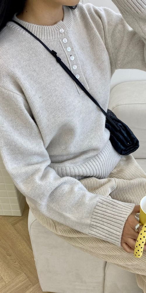 LUSTY - Korean Children Fashion - #Kfashion4kids - Button Knit