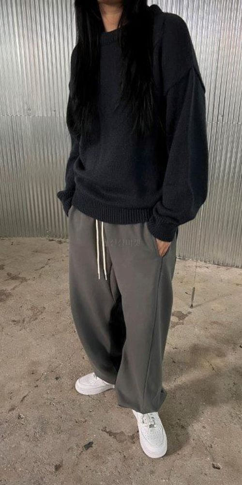 MAINT - Korean Children Fashion - #Kfashion4kids - Half Half Terry Pants - 3