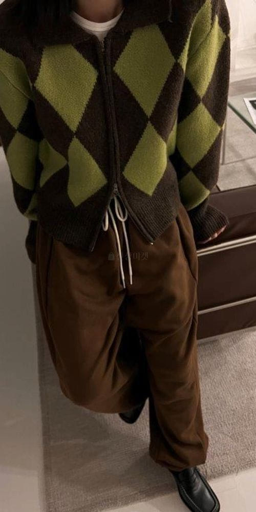 MAINT - Korean Children Fashion - #Kfashion4kids - Argyle Zip-up Jacket - 3