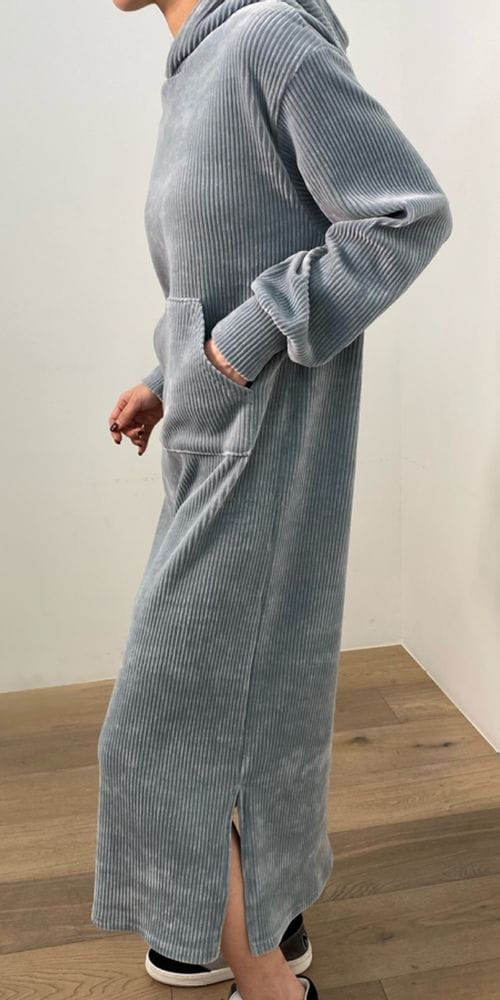 MERRY J - Korean Children Fashion - #Kfashion4kids - Modal Veloure Hoody One-piece - 2