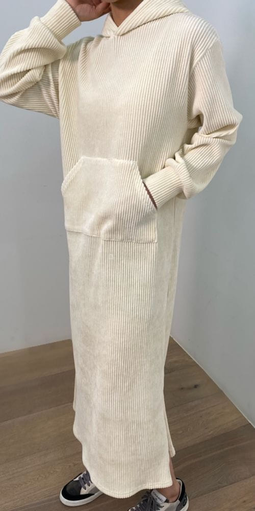 MERRY J - Korean Children Fashion - #Kfashion4kids - Modal Veloure Hoody One-piece - 4