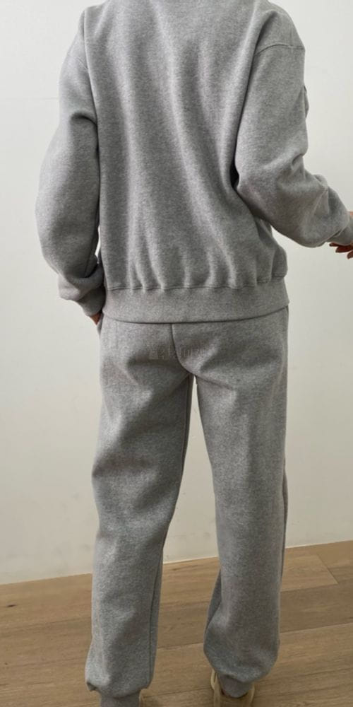 MERRY J - Korean Children Fashion - #Kfashion4kids - Fleece Boat Neck Top Bottom Set - 4