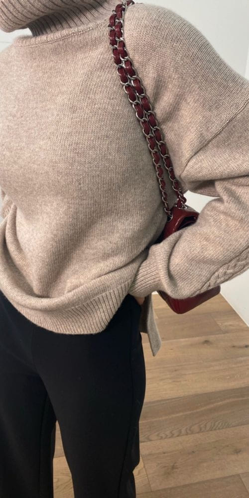 MERRY J - Korean Children Fashion - #Kfashion4kids - Sleeve Cable Turtleneck