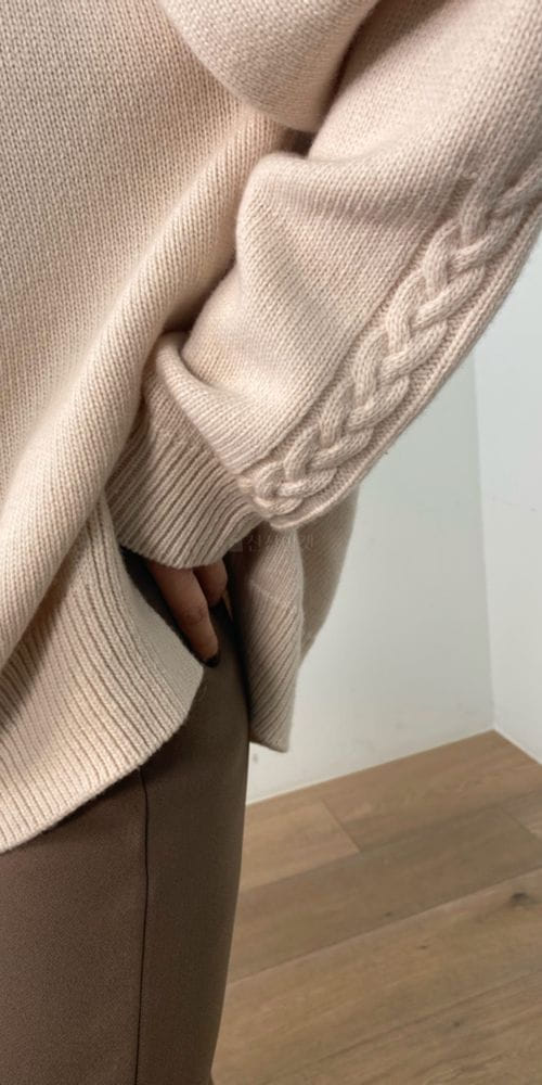 MERRY J - Korean Children Fashion - #Kfashion4kids - Sleeve Cable Turtleneck - 4