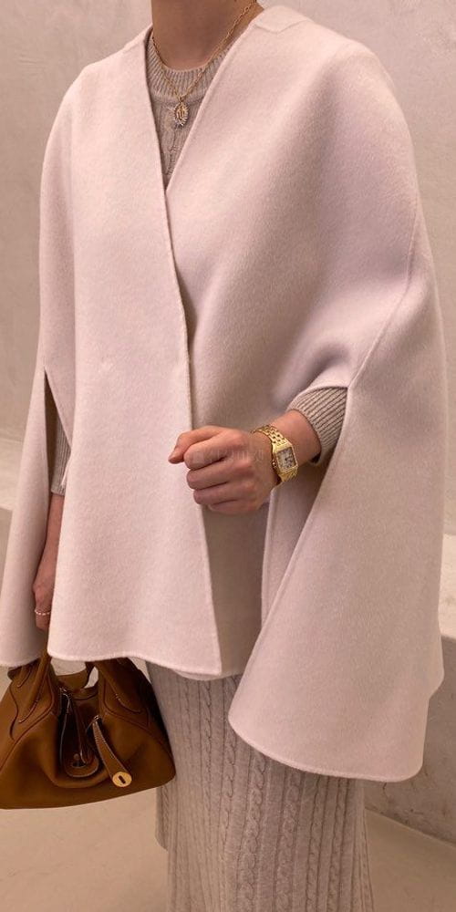 MERRY J - Korean Children Fashion - #Kfashion4kids - Double Snap Cape Coat