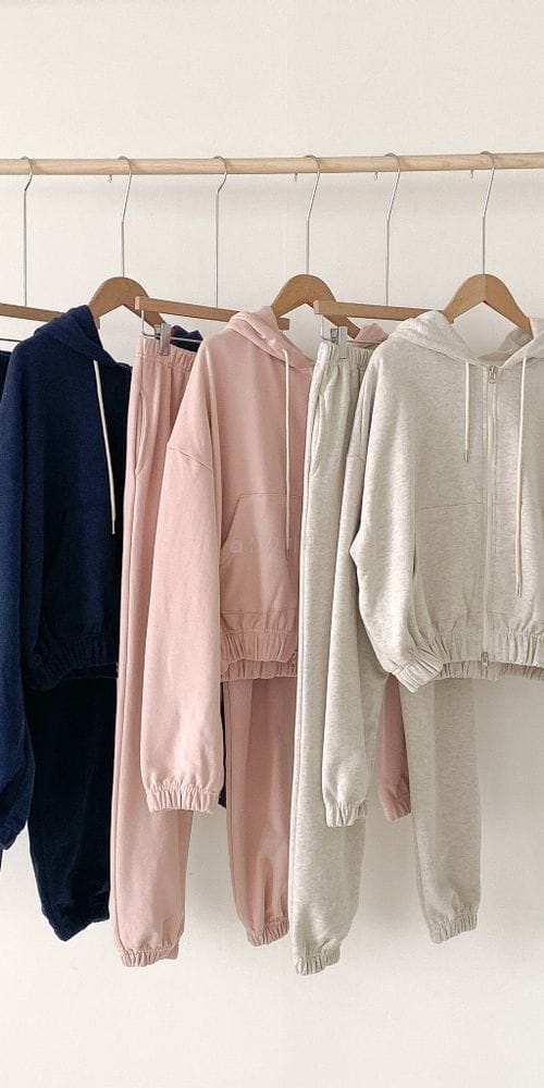 MICO - Korean Children Fashion - #Kfashion4kids - Fleece Hoody Top Bottom Set - 4