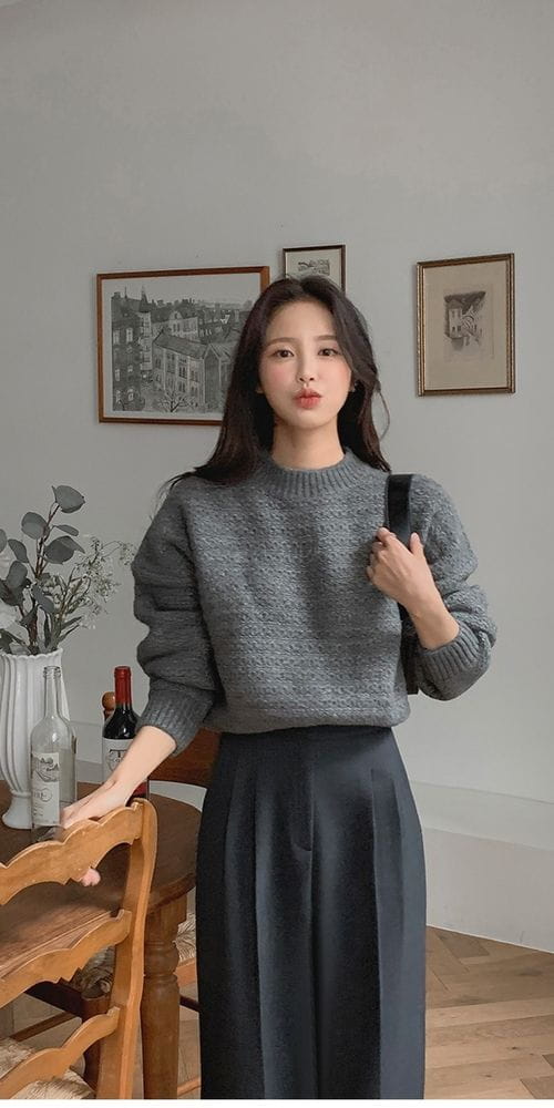 MOCHA - Korean Children Fashion - #Kfashion4kids - 3G Polca Knit Tee - 6