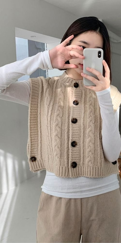 MOCHA - Korean Children Fashion - #Kfashion4kids - Mochi Twist Vest - 5