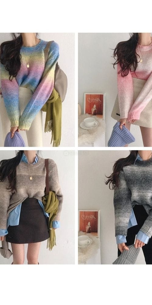 MOCHA - Korean Children Fashion - #Kfashion4kids - Gradation Knit Tee - 4