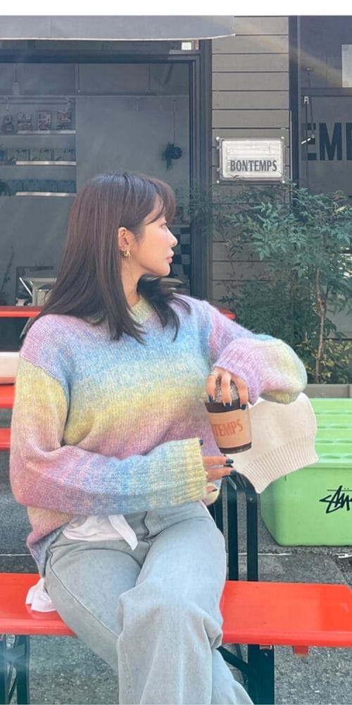 MOCHA - Korean Children Fashion - #Kfashion4kids - Gradation Knit Tee - 5