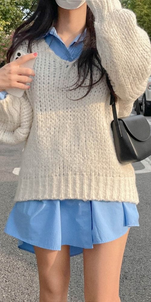 MOCHA - Korean Children Fashion - #Kfashion4kids - 3G Tar Tar Knit Tee