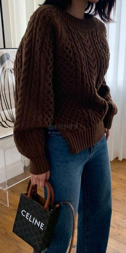 MOI - Korean Children Fashion - #Kfashion4kids - Wool Cable Knit Tee - 3