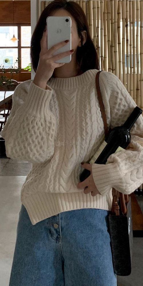 MOI - Korean Children Fashion - #Kfashion4kids - Wool Cable Knit Tee - 4