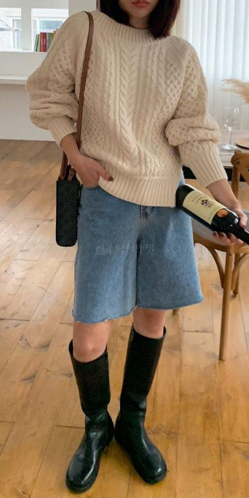 MOI - Korean Children Fashion - #Kfashion4kids - Button Short Jeans - 3