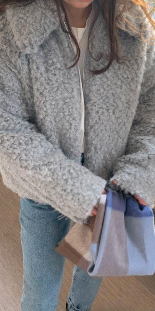 MOI - Korean Children Fashion - #Kfashion4kids - Cloud Dumble Zip-up Jumper