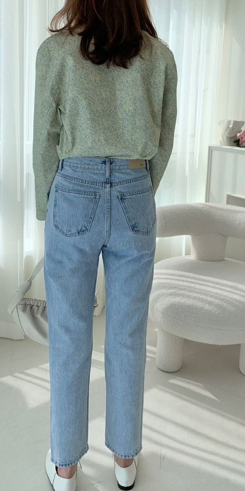 MOI - Korean Children Fashion - #Kfashion4kids - Standard Light Blue Jeans - 3