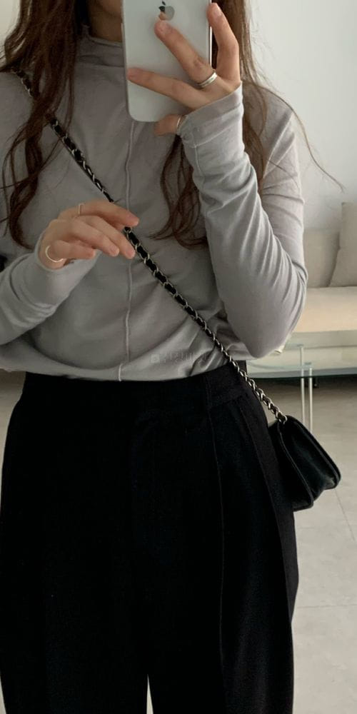 MOI - Korean Children Fashion - #Kfashion4kids - Line Turtleneck Tee