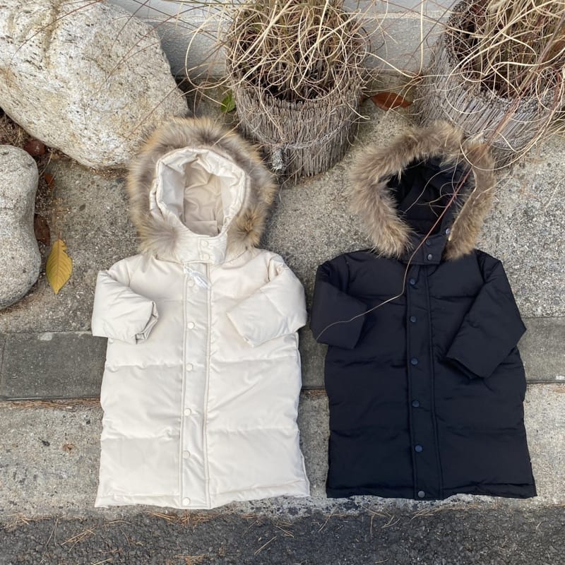 MORE - Korean Children Fashion - #Kfashion4kids - Racoon Duck Down Long Padding