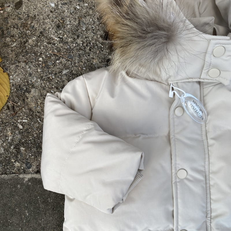 MORE - Korean Children Fashion - #Kfashion4kids - Racoon Duck Down Long Padding - 3
