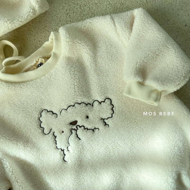 MOS BEBE - Korean Children Fashion - #Kfashion4kids - Cozy Poodle Bodysuit with Bonnet - 11