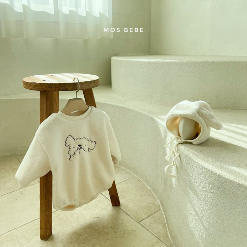 MOS BEBE - Korean Children Fashion - #Kfashion4kids - Cozy Poodle Bodysuit with Bonnet - 4