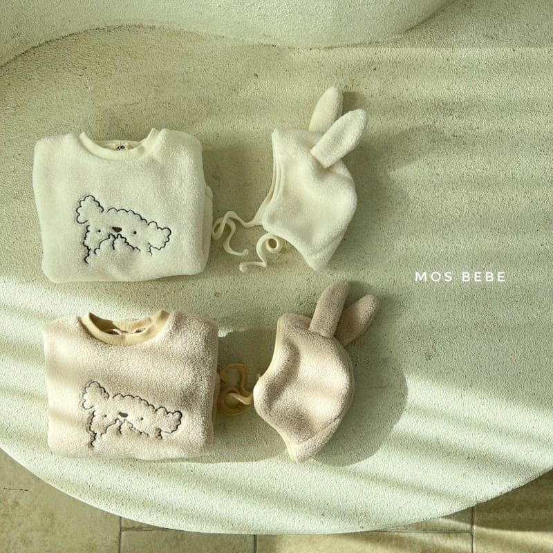 MOS BEBE - Korean Children Fashion - #Kfashion4kids - Cozy Poodle Bodysuit with Bonnet - 9