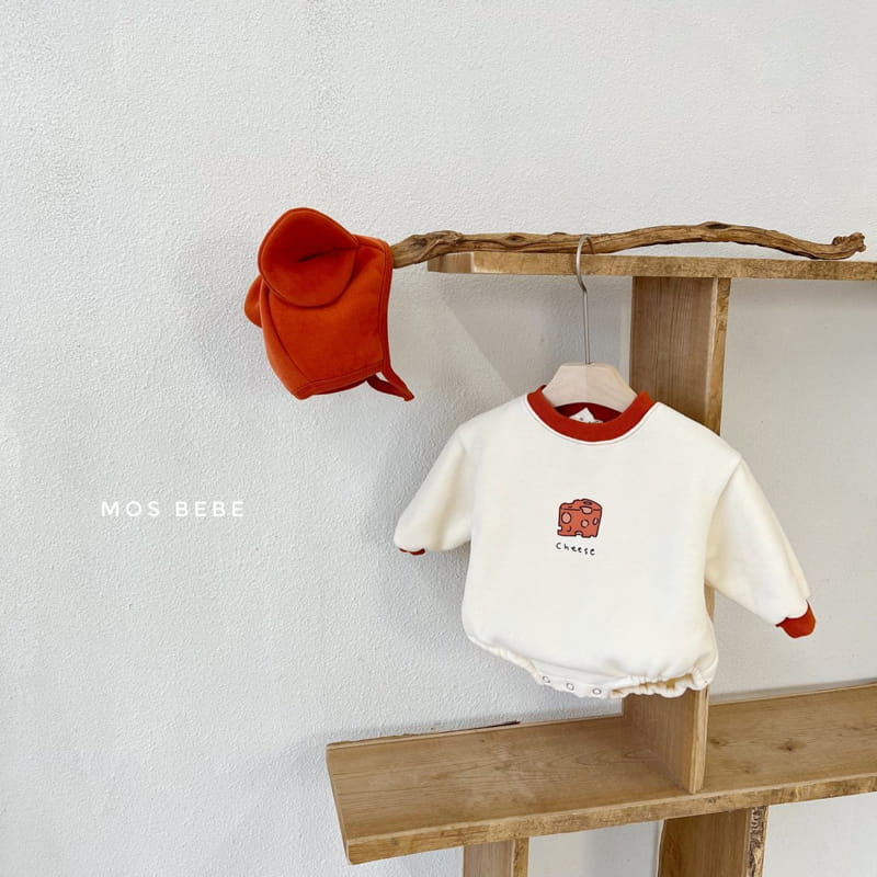 MOS BEBE - Korean Children Fashion - #Kfashion4kids - Cheese Bodysuit with Bonnet - 3