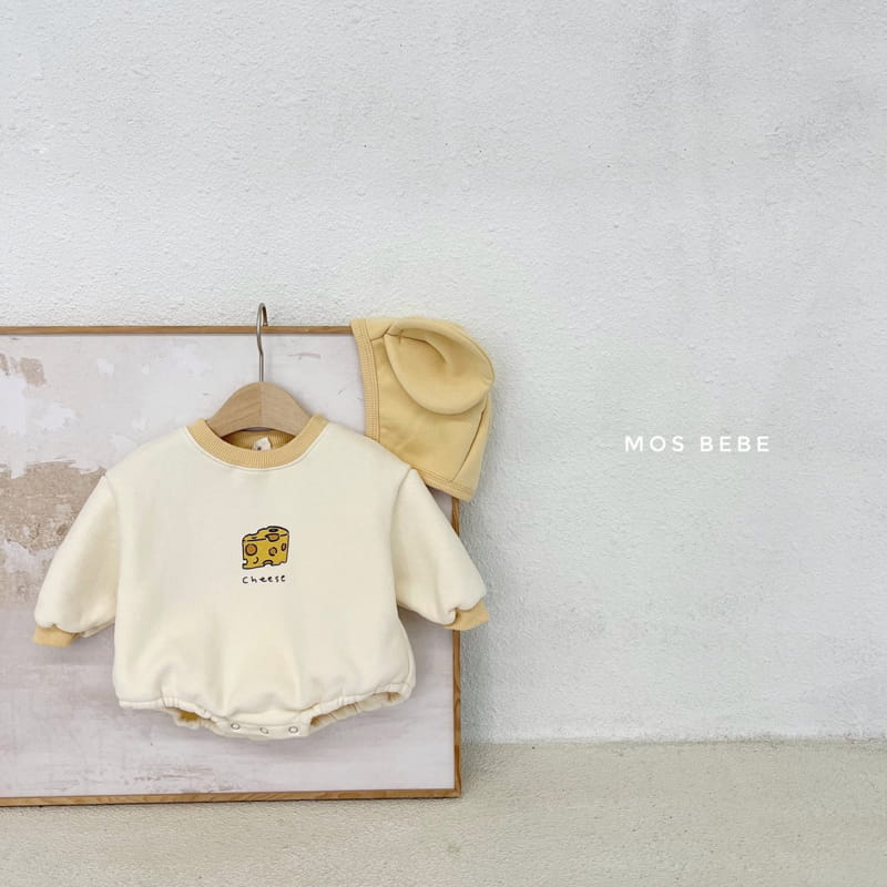MOS BEBE - Korean Children Fashion - #Kfashion4kids - Cheese Bodysuit with Bonnet - 6