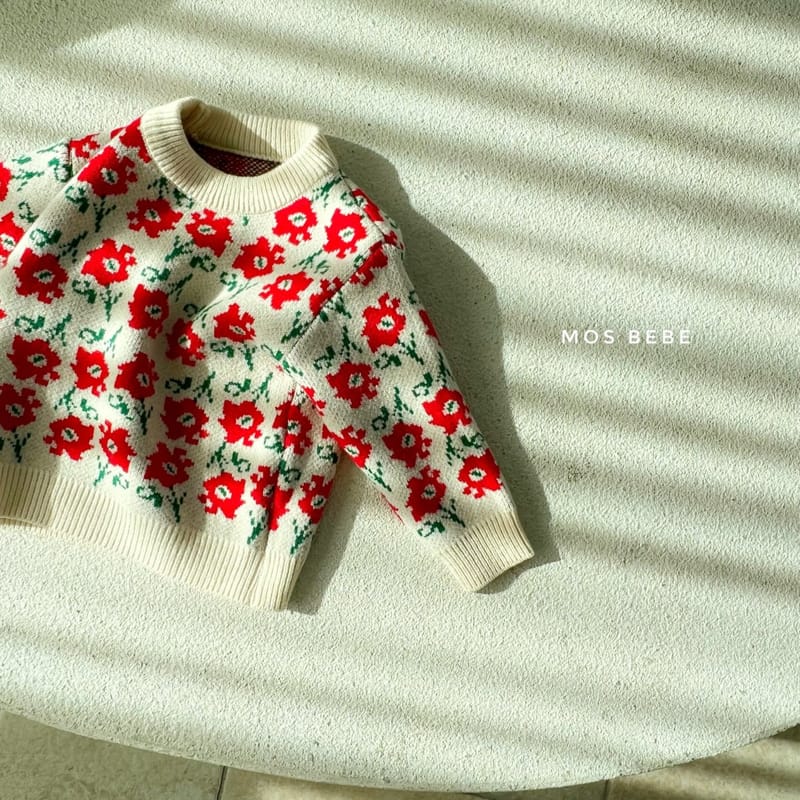 MOS BEBE - Korean Children Fashion - #Kfashion4kids - Hubis Flower Knit Tee - 5