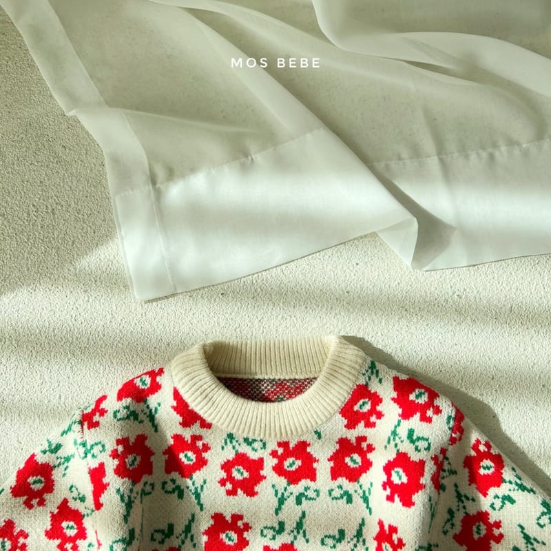 MOS BEBE - Korean Children Fashion - #Kfashion4kids - Hubis Flower Knit Tee - 7