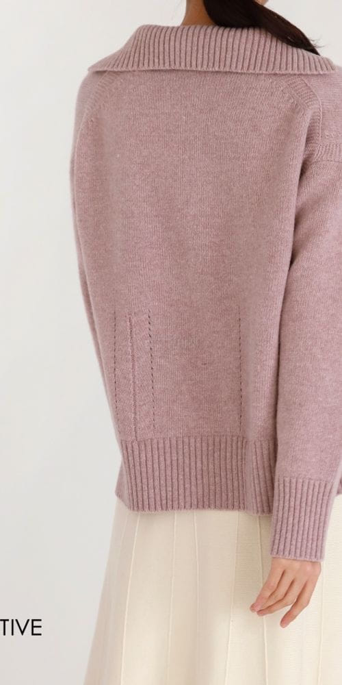 MOTIVE - Korean Children Fashion - #Kfashion4kids - Cash Way Collar Knit Tee