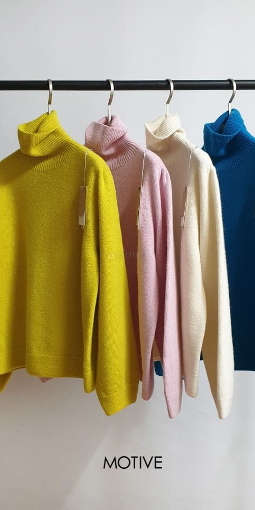 MOTIVE - Korean Children Fashion - #Kfashion4kids - While Gament Bene Knit Turtleneck Tee - 3