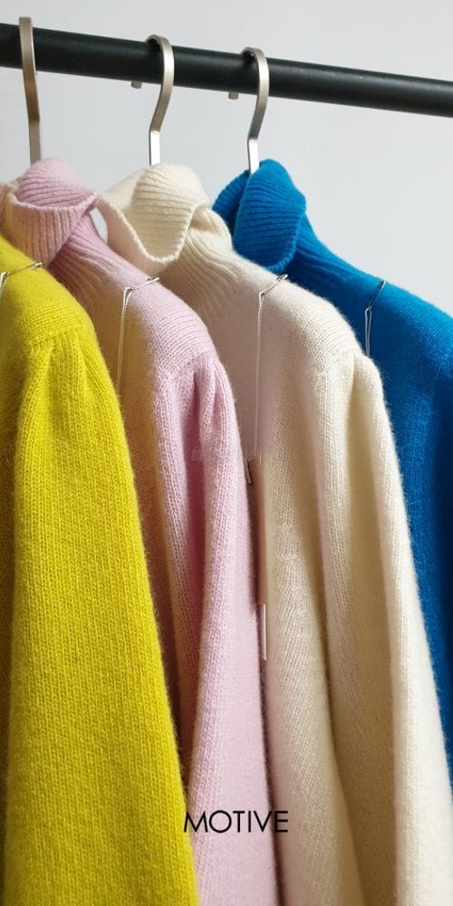 MOTIVE - Korean Children Fashion - #Kfashion4kids - While Gament Bene Knit Turtleneck Tee - 4