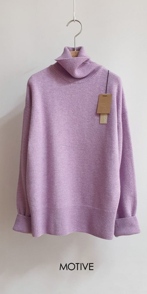 MOTIVE - Korean Children Fashion - #Kfashion4kids - Cash Sweat Turtleneck Knit Tee - 12