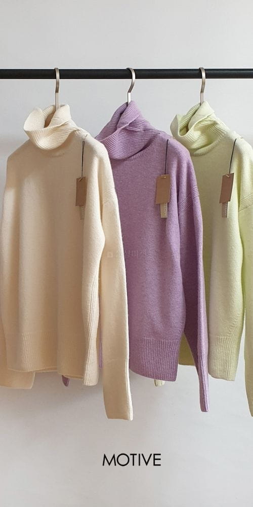 MOTIVE - Korean Children Fashion - #Kfashion4kids - Cash Sweat Turtleneck Knit Tee - 3