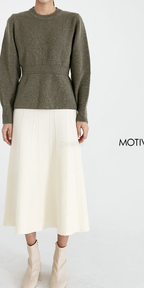 MOTIVE - Korean Children Fashion - #Kfashion4kids - Cash Doing Volume Round Knit Tee