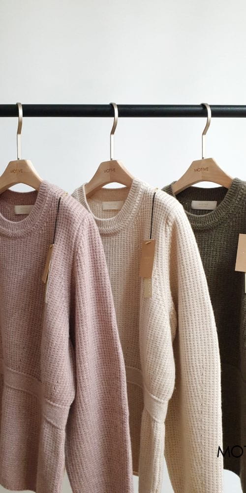 MOTIVE - Korean Children Fashion - #Kfashion4kids - Cash Doing Volume Round Knit Tee - 3