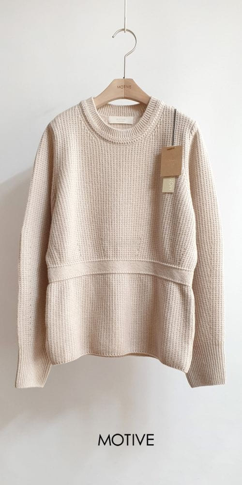 MOTIVE - Korean Children Fashion - #Kfashion4kids - Cash Doing Volume Round Knit Tee - 4