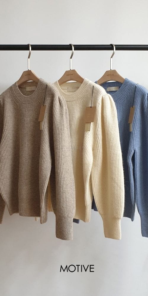 MOTIVE - Korean Children Fashion - #Kfashion4kids - Alpaca Rich Puff Knit Tee - 6