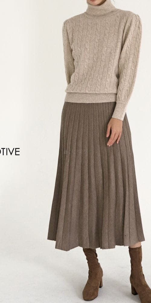 MOTIVE - Korean Children Fashion - #Kfashion4kids - Alpaca Cable Turtleneck Tee