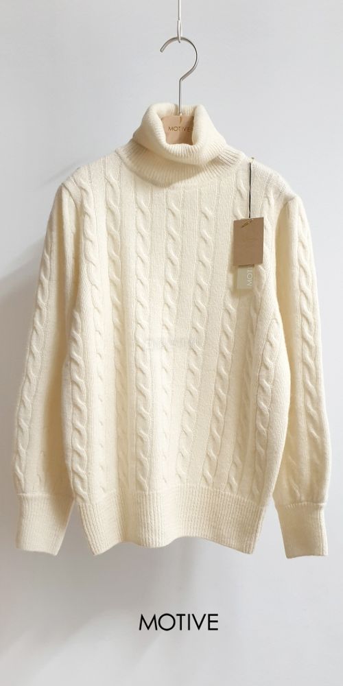 MOTIVE - Korean Children Fashion - #Kfashion4kids - Alpaca Cable Turtleneck Tee - 3