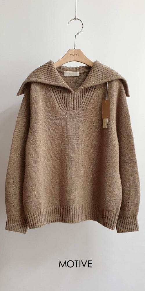 MOTIVE - Korean Children Fashion - #Kfashion4kids - Cash Bang Collar Knit Tee