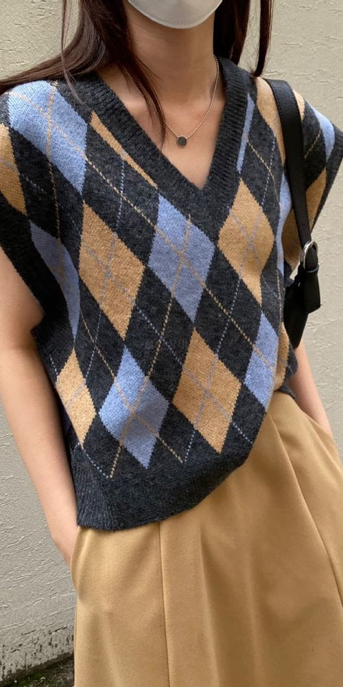 MSTORY - Korean Children Fashion - #Kfashion4kids - Argyle Vest - 4