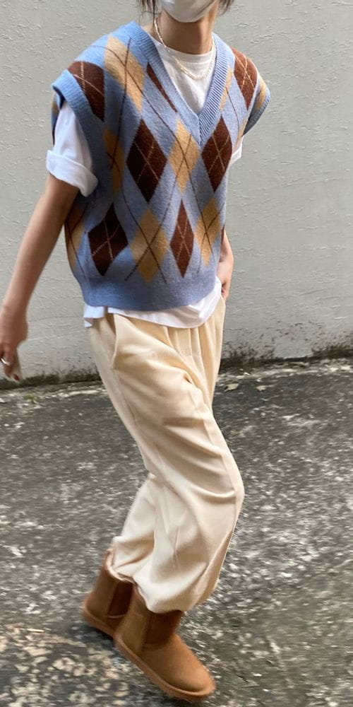 MSTORY - Korean Children Fashion - #Kfashion4kids - Argyle Vest - 9