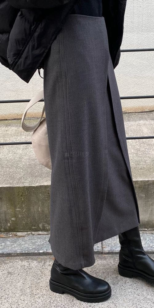 MSTORY - Korean Children Fashion - #Kfashion4kids - Double Wrap Skirt - 7