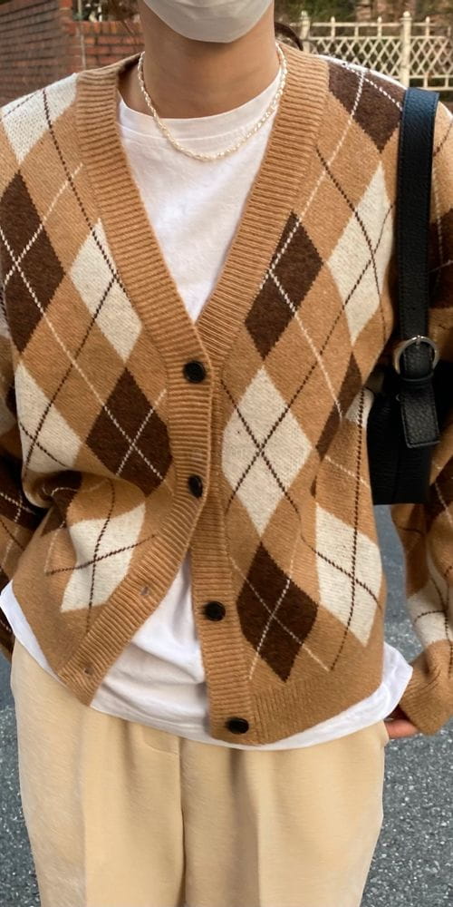MSTORY - Korean Children Fashion - #Kfashion4kids - Argyle Cardigan - 10