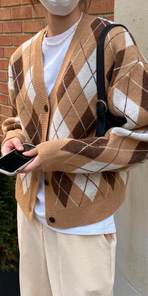 MSTORY - Korean Children Fashion - #Kfashion4kids - Argyle Cardigan - 11