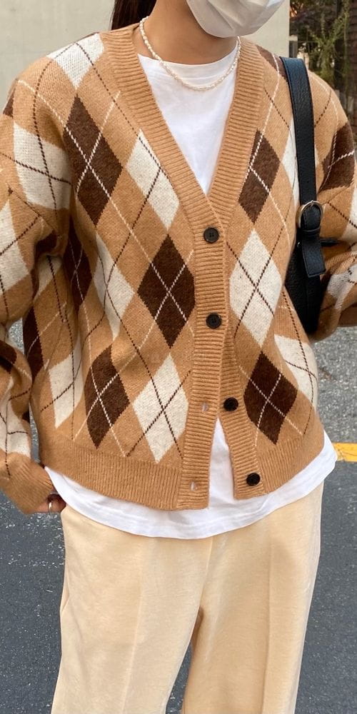 MSTORY - Korean Children Fashion - #Kfashion4kids - Argyle Cardigan - 12