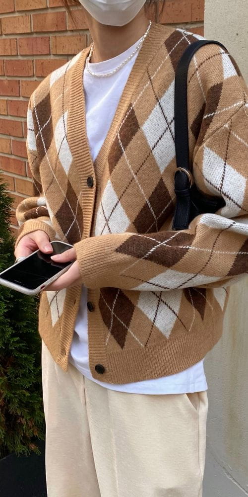 MSTORY - Korean Children Fashion - #Kfashion4kids - Argyle Cardigan - 6