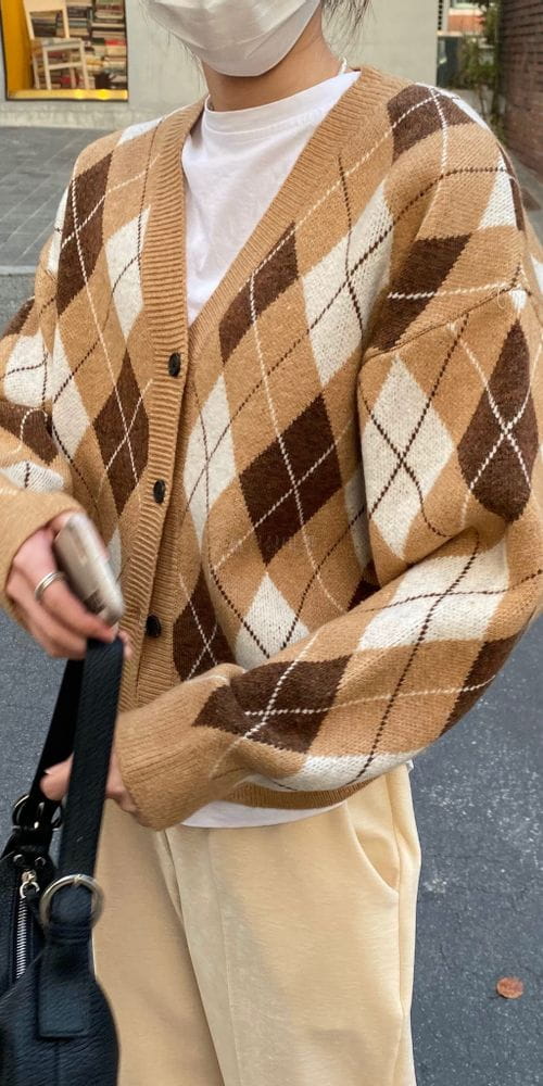 MSTORY - Korean Children Fashion - #Kfashion4kids - Argyle Cardigan - 7